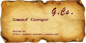 Gamauf Csongor névjegykártya